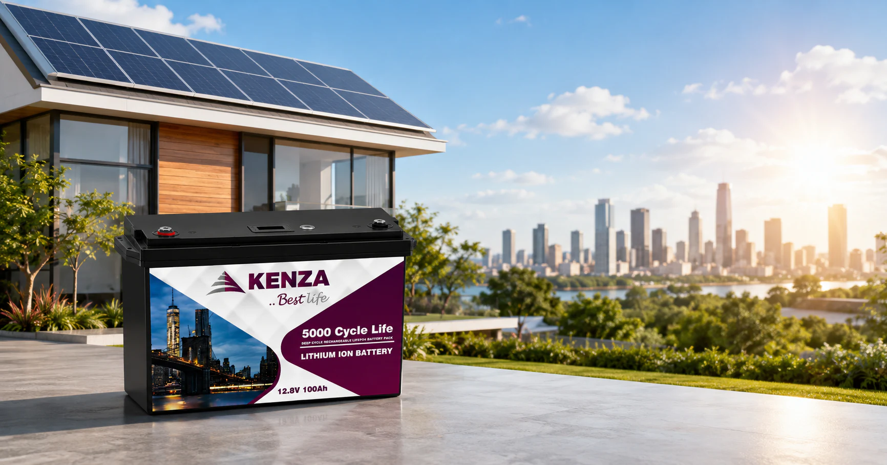 12V 100Ah lithium battery with BMS protection